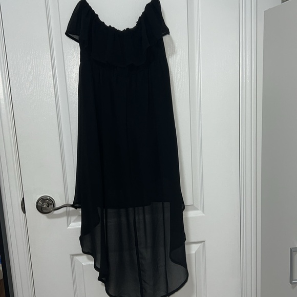 BLACK FOREVER 21 HIGH LOW TUBE DRESS - Picture 2 of 3